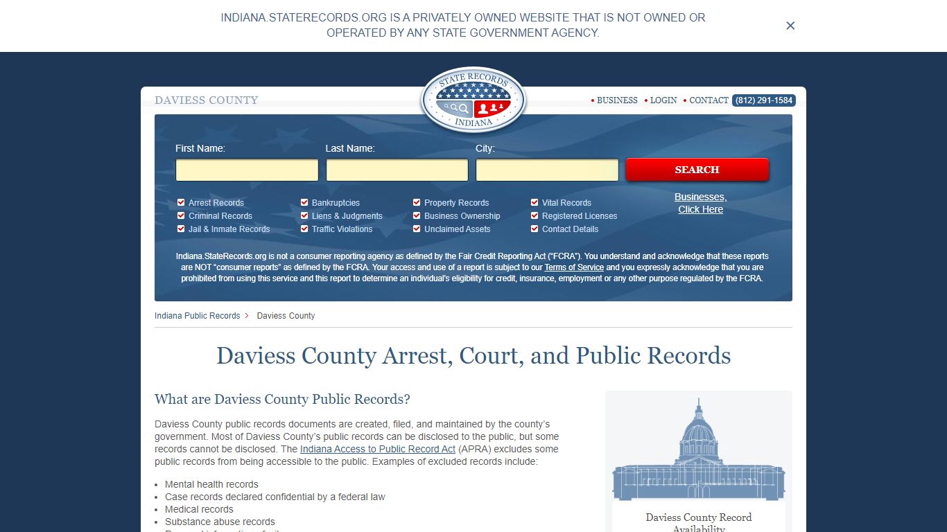 Daviess County Arrest, Court, and Public Records